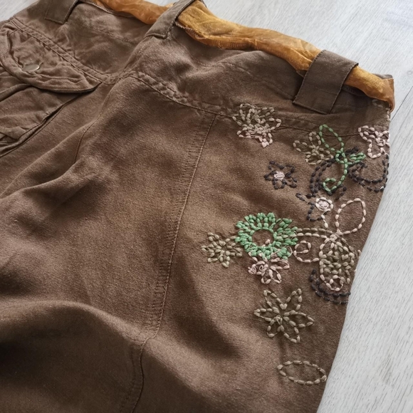 Linen embroidery pants - Picture 4 of 4